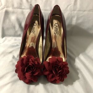 Carlos Santana wine colored heels